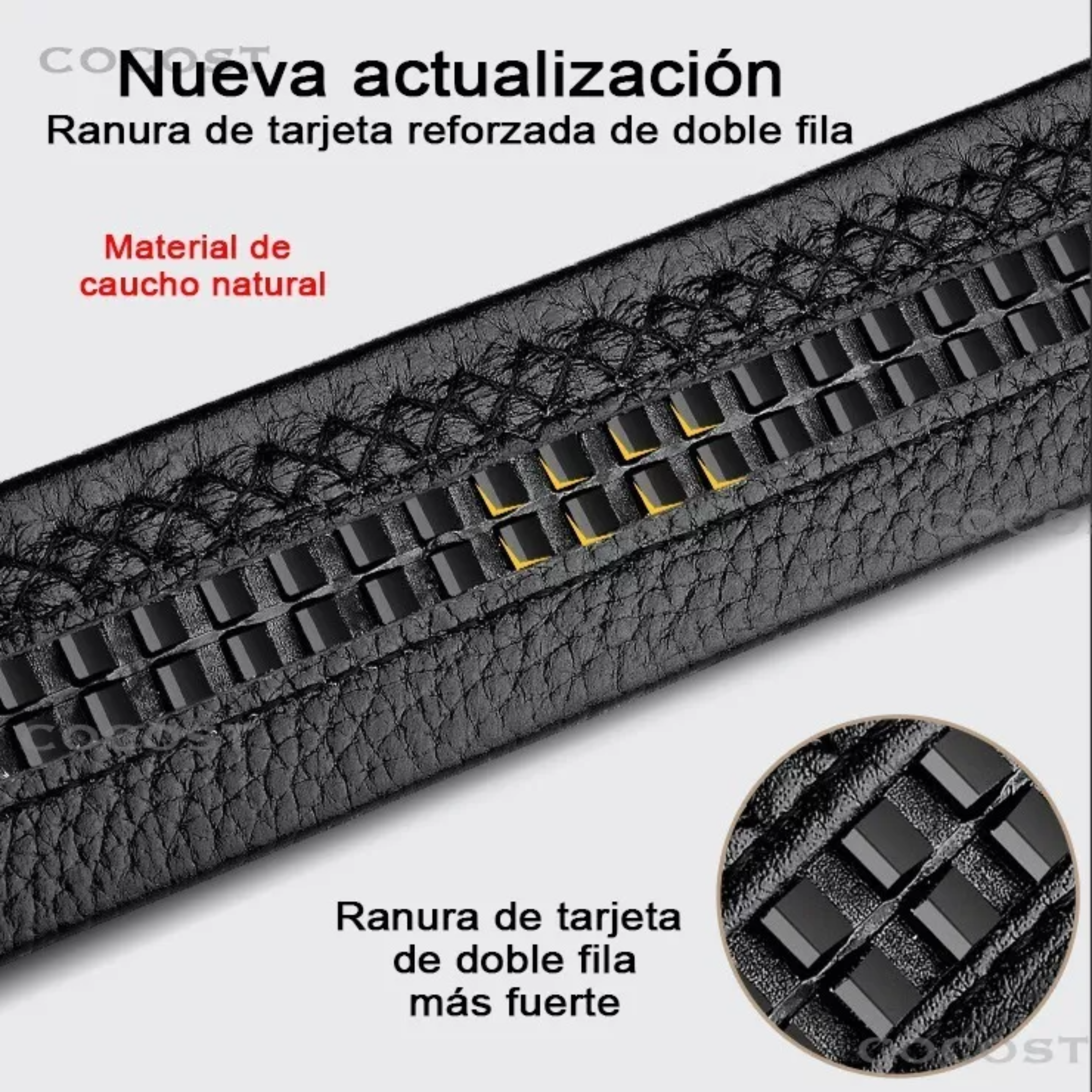 Cinto Negro De Elegante Cuero Hombre, Hebilla Automática