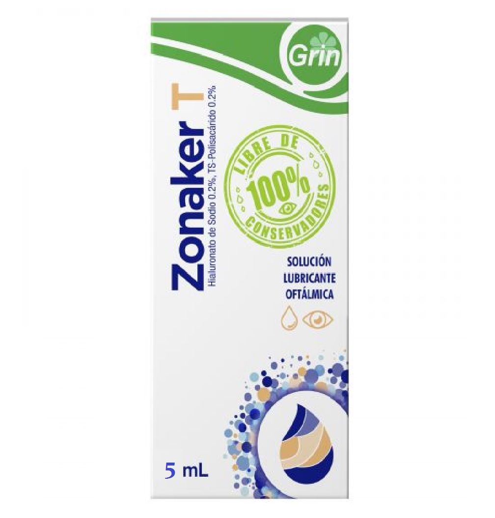 Zonaker T lubircante ocular gotas 5 ml