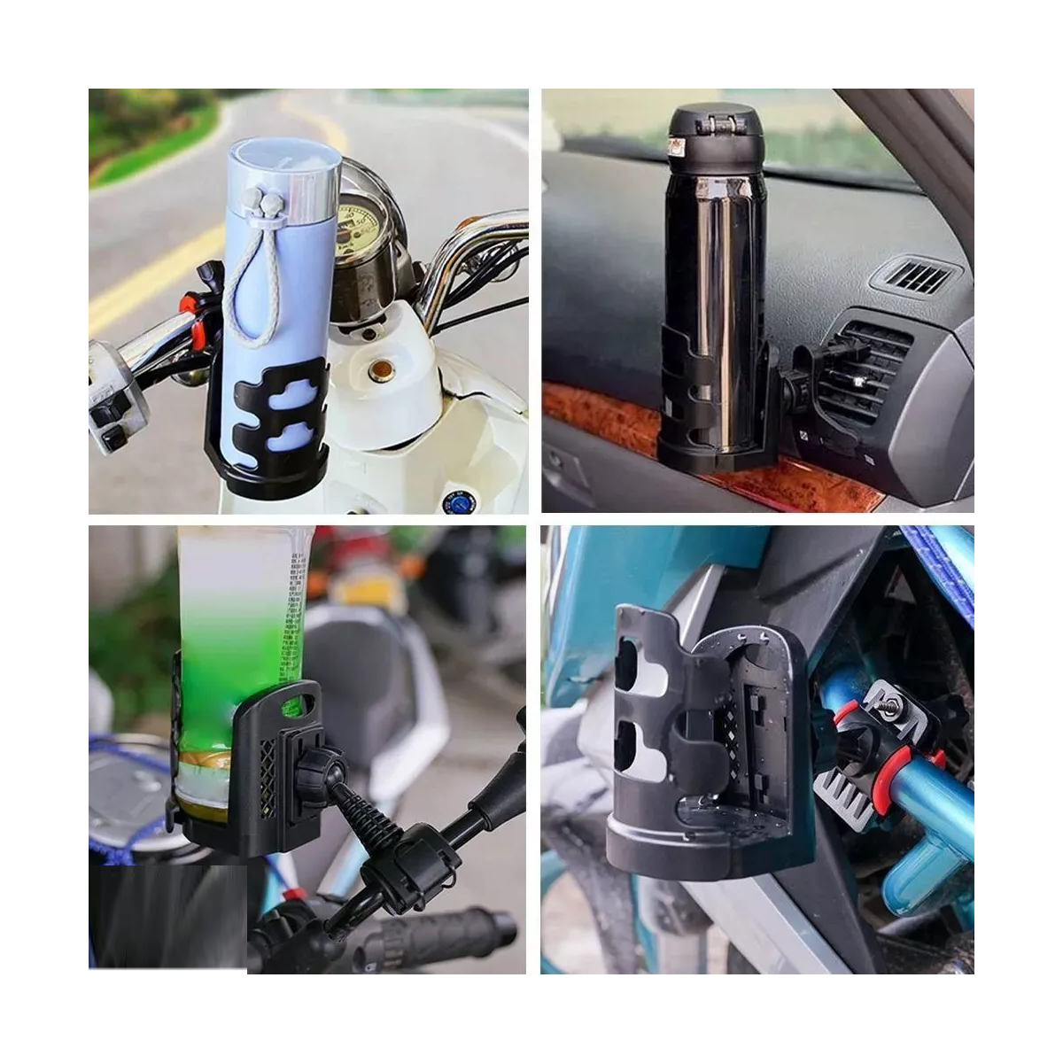 Soporte Porta Vasos Botellas Motocicleta Bicicleta Carreola
