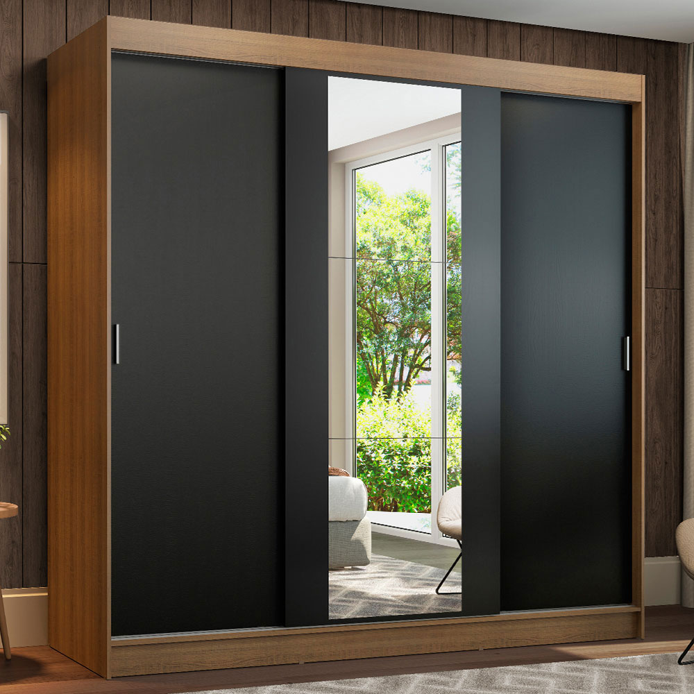 Ropero Closet Madesa 3 Puertas 1 Espejo MN 02