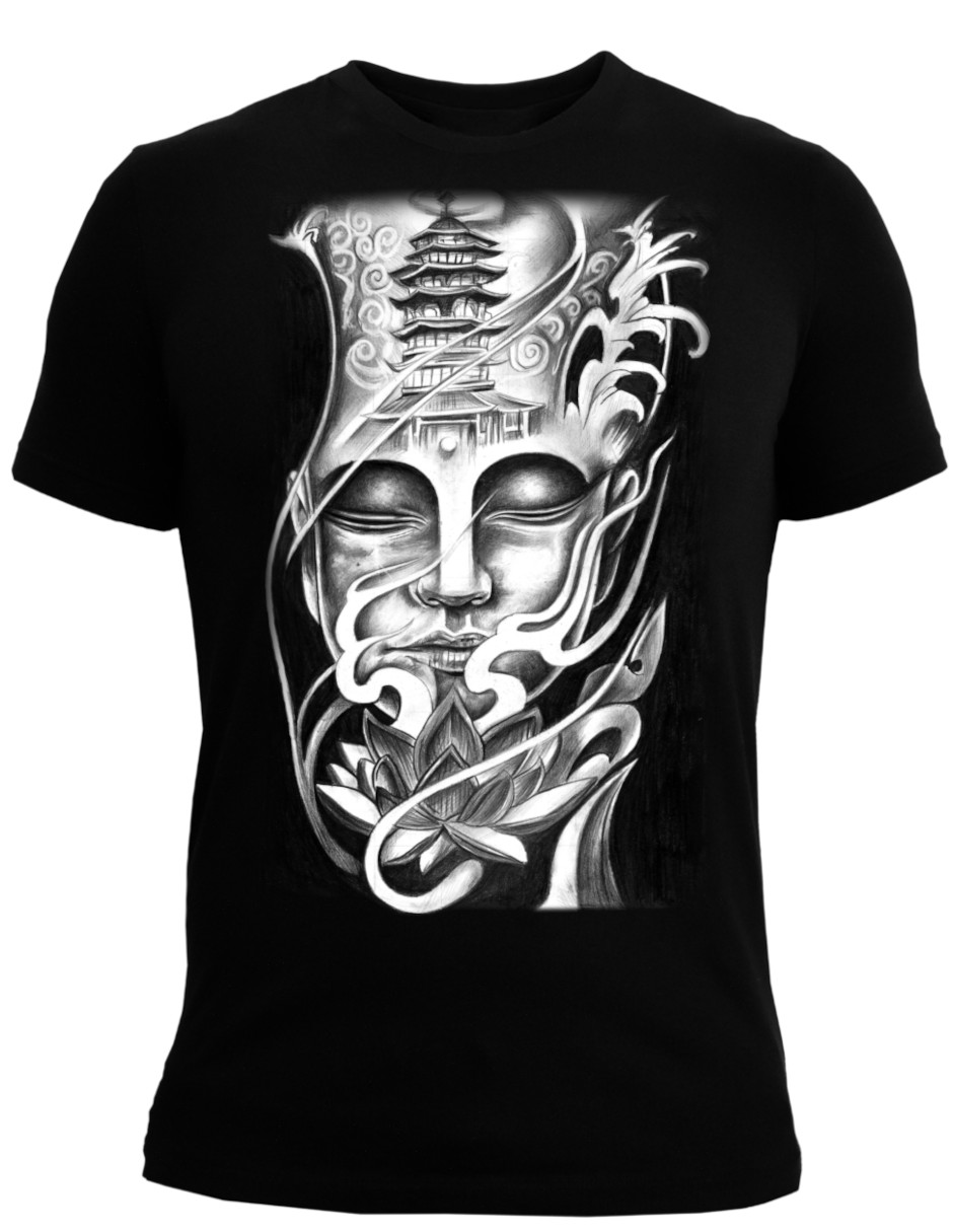 Playera Hombre Estampada Premium Buda Meditación Yoga Zen