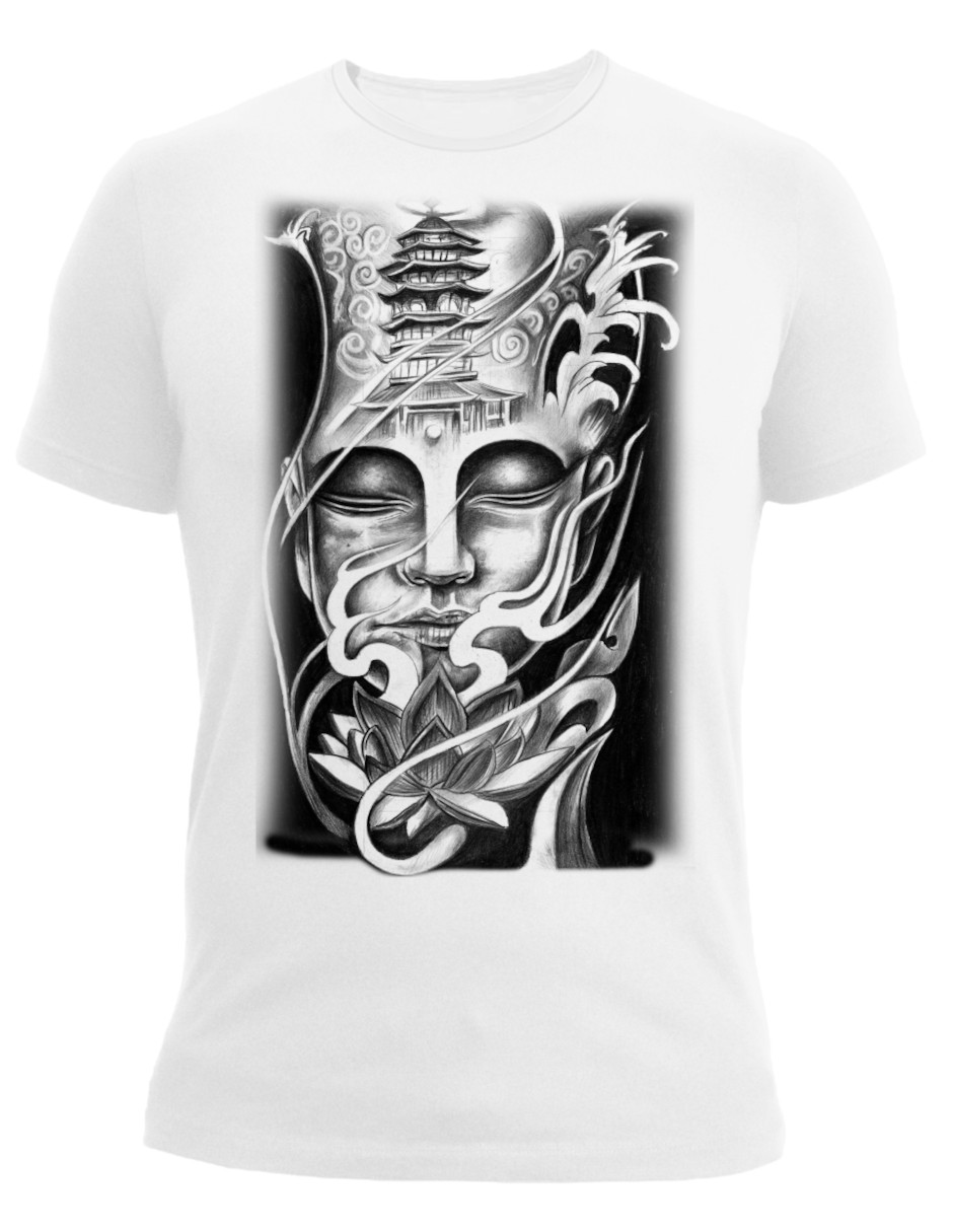 Playera Hombre Estampada Premium Buda Meditación Yoga Zen