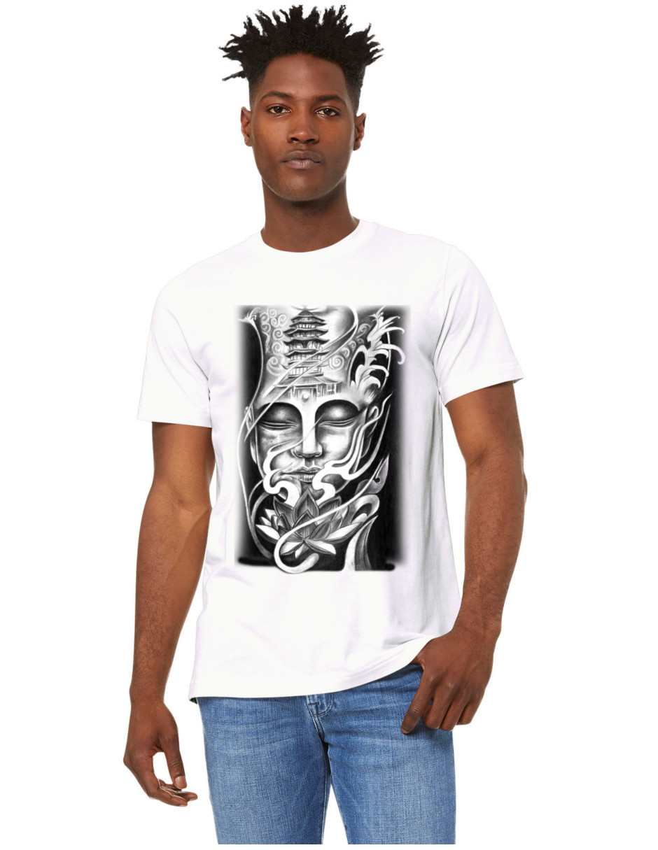 Playera Hombre Estampada Premium Buda Meditación Yoga Zen