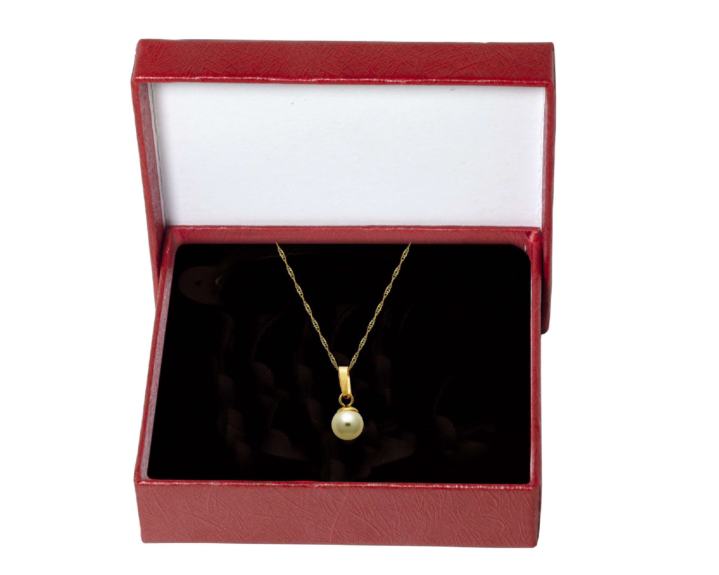 Collar Gargantilla Oro 10k Horoz Perla 45cm S1748
