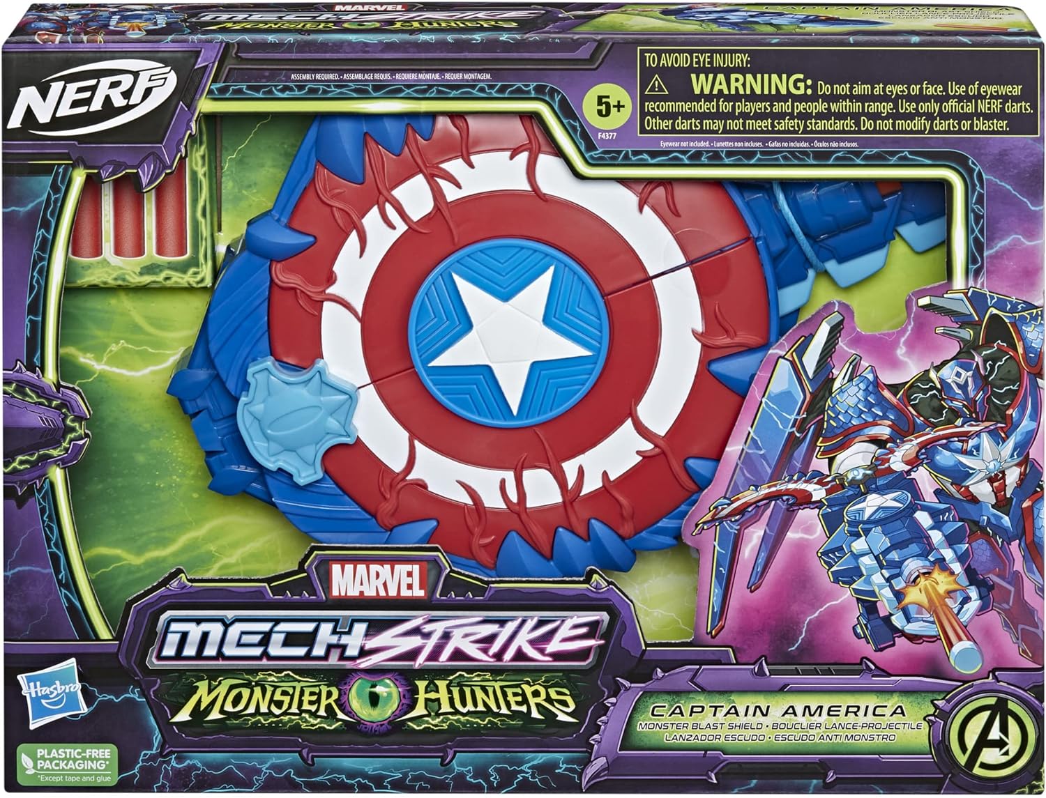 Marvel Avengers Mech Strike Monster Nerf Capitán América