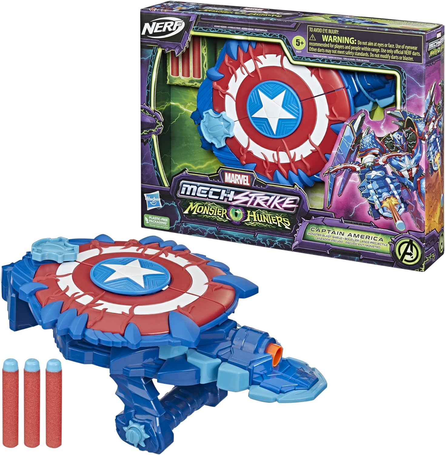 Marvel Avengers Mech Strike Monster Nerf Capitán América
