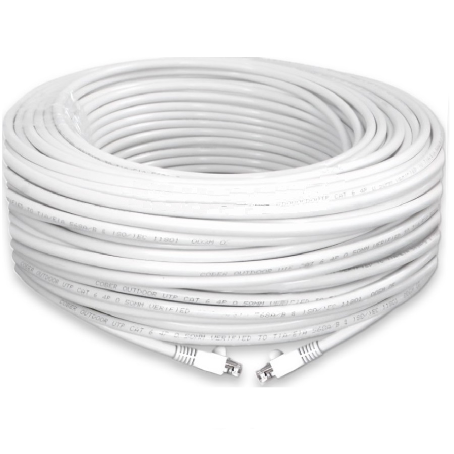Cable De Red Ethernet UTP POE Cat6A 20m Blanco .