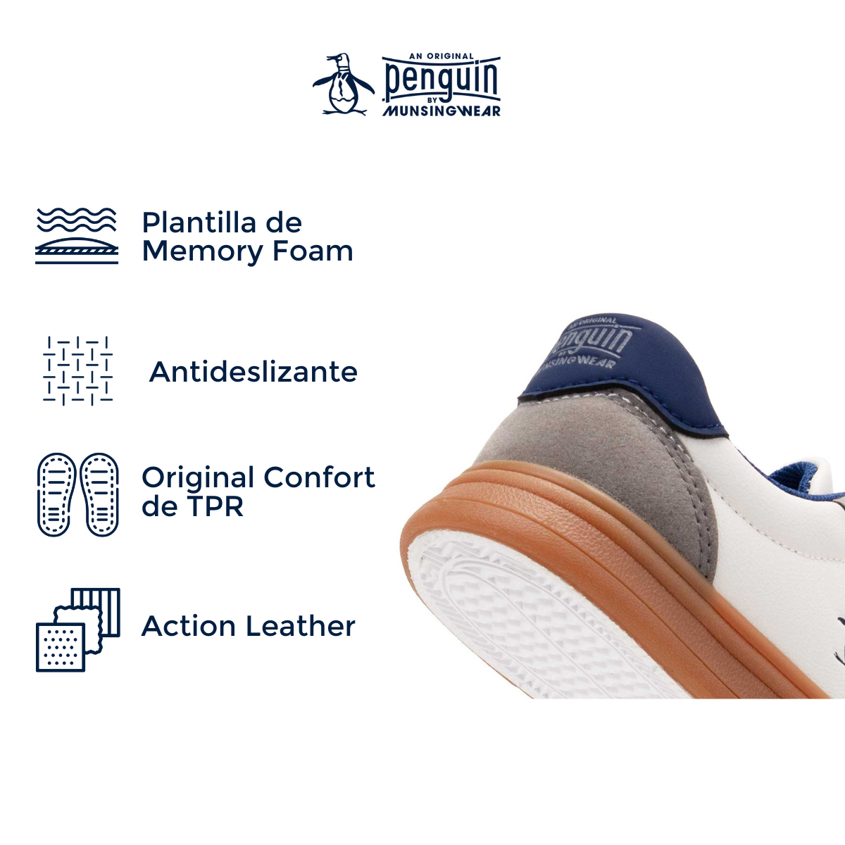 Tenis Original Penguin Stol Style Kid Color Blanco