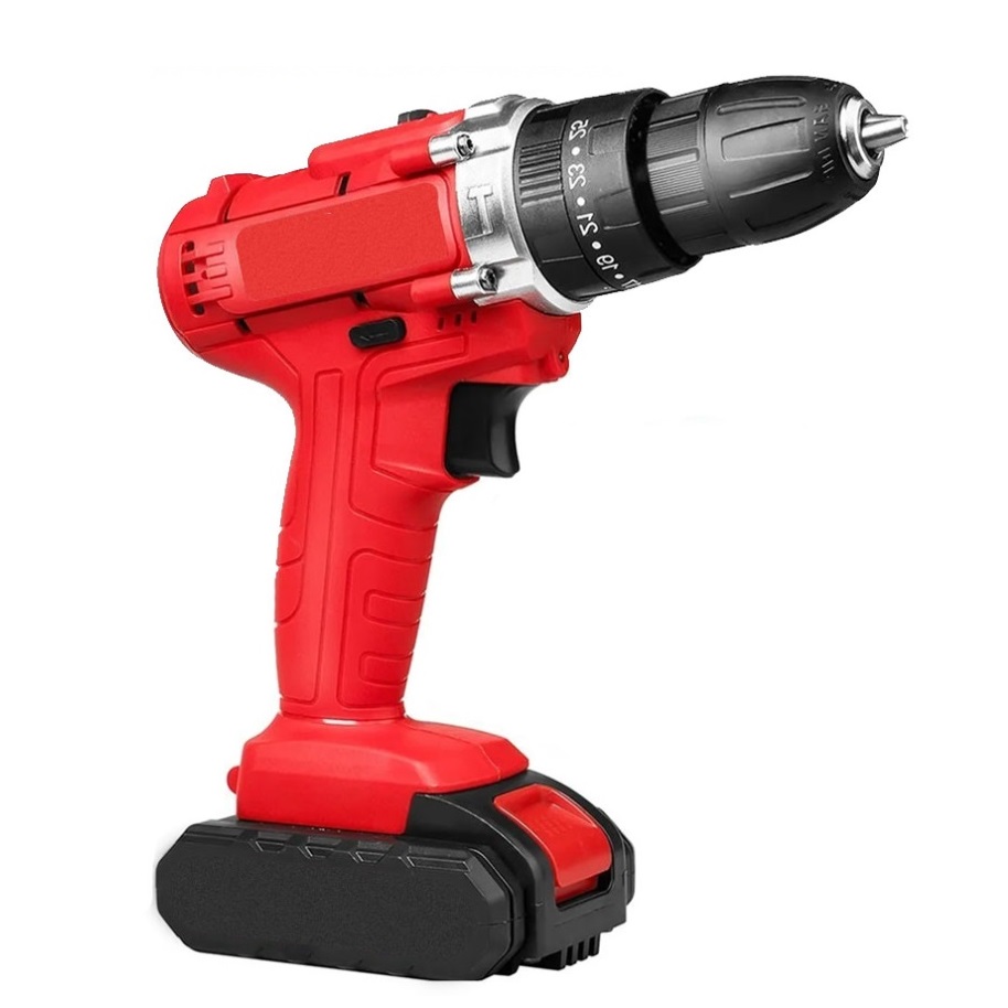 Taladro Desarmador Pistola de Impacto Kit con 24 Accesorios y Estuche.