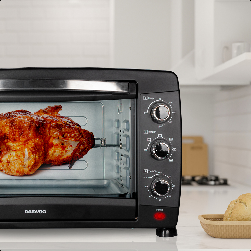 Horno Tostador De 40 L Daewoo Dot-1666 Temporizador 1 Hr