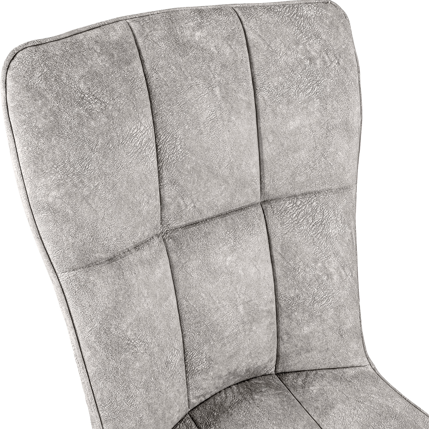 Juego Set 4 Sillas Vinipiel Modernas Comedor Tapizadas Gris Oscuro