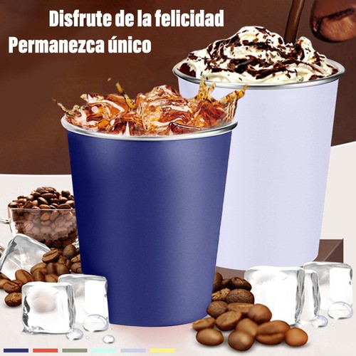 Vasos De Acero Inoxidable Apilable 500ml 6pack