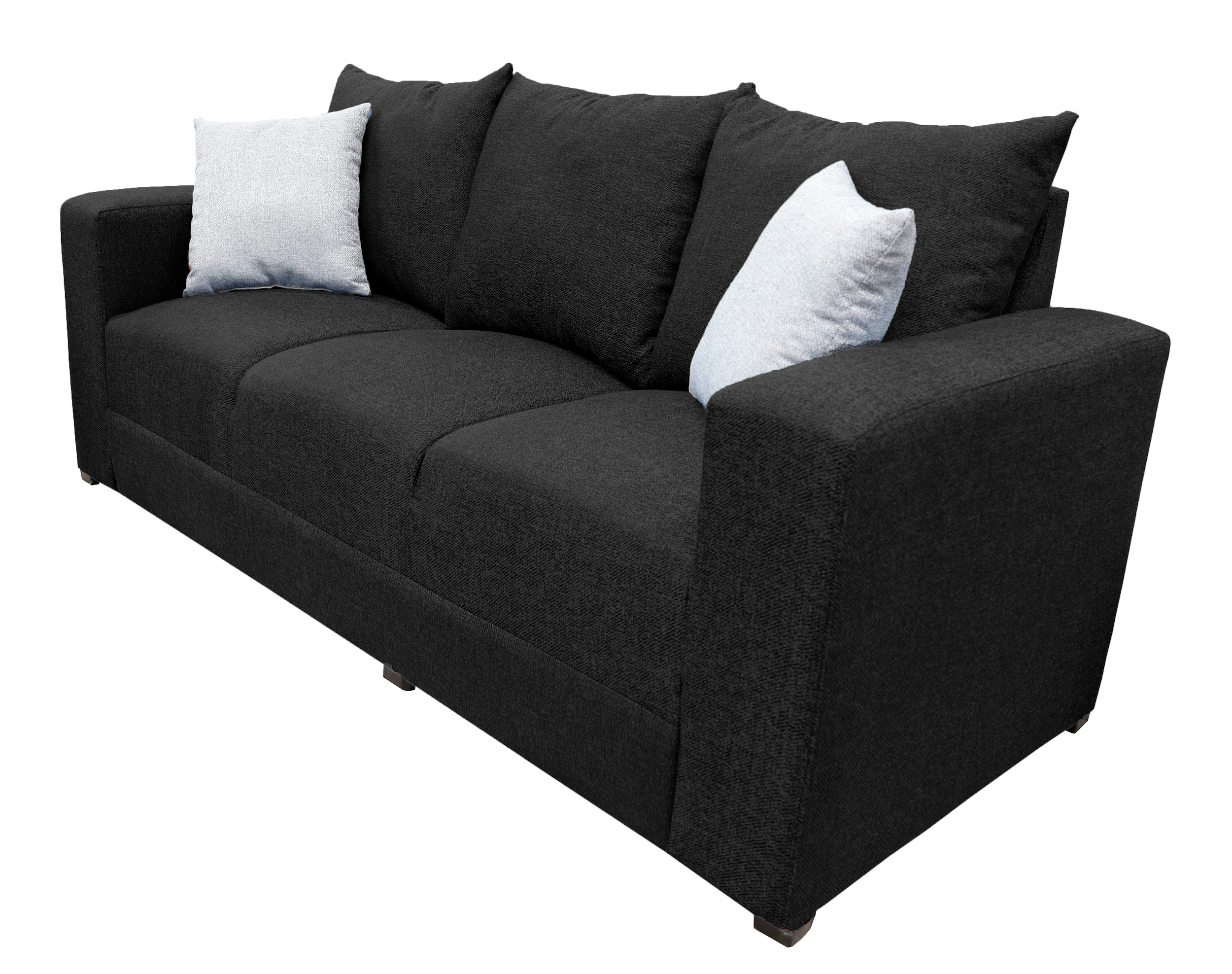 Sofa El Bazar Store Miami Lino Negro 3 plazas, Modular, Moderno, Sala