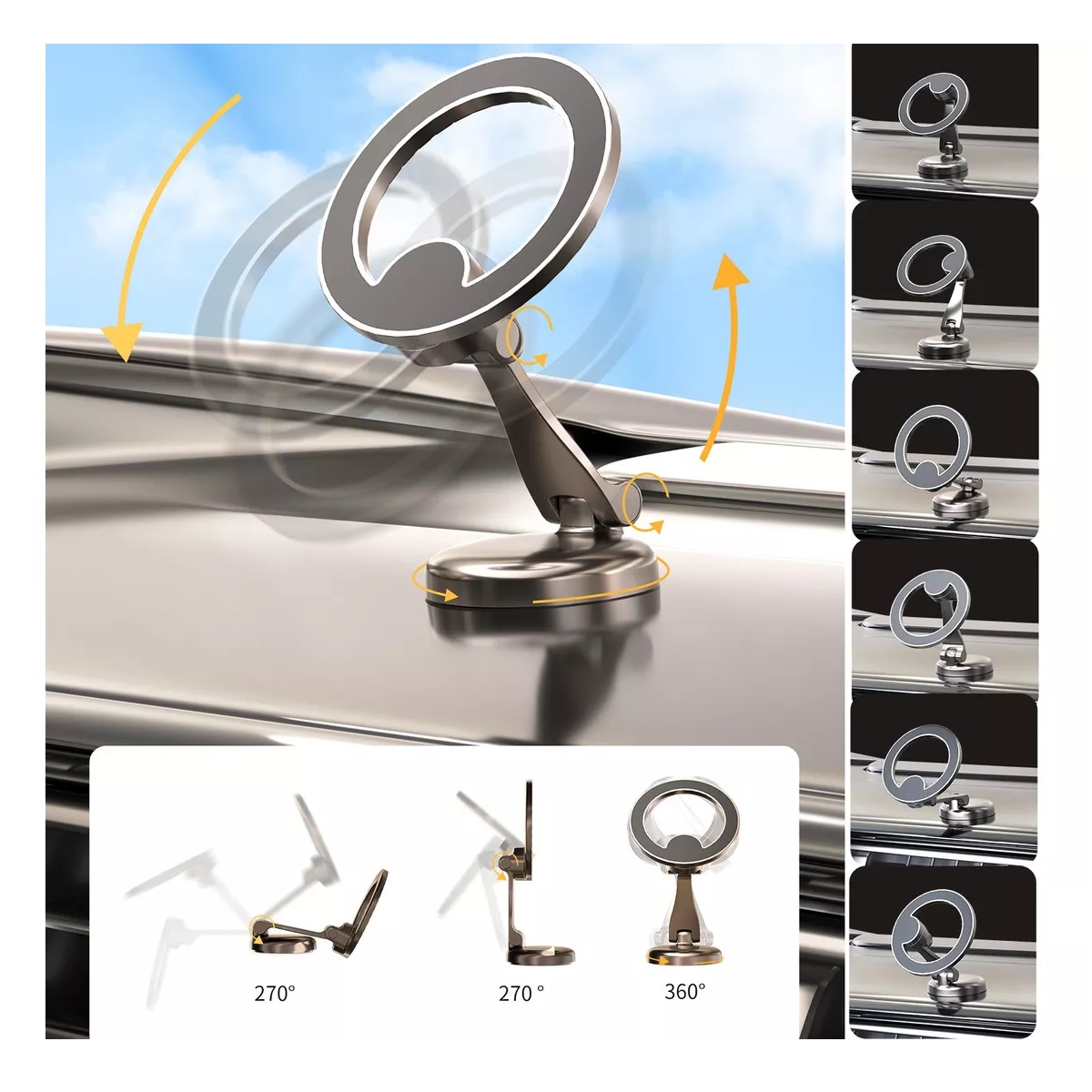 Soporte Magnético Celular Para Auto Magsafe Giratorio De 360