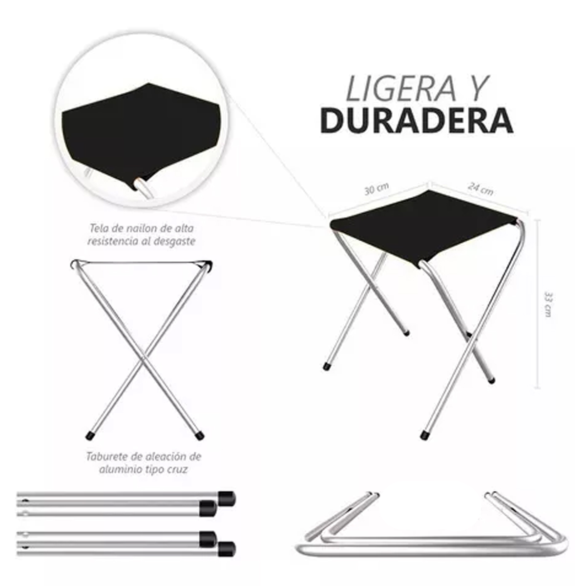 Mesa Plegable Tipo Portafolio Con 4 Sillas Portátiles 1.20 M