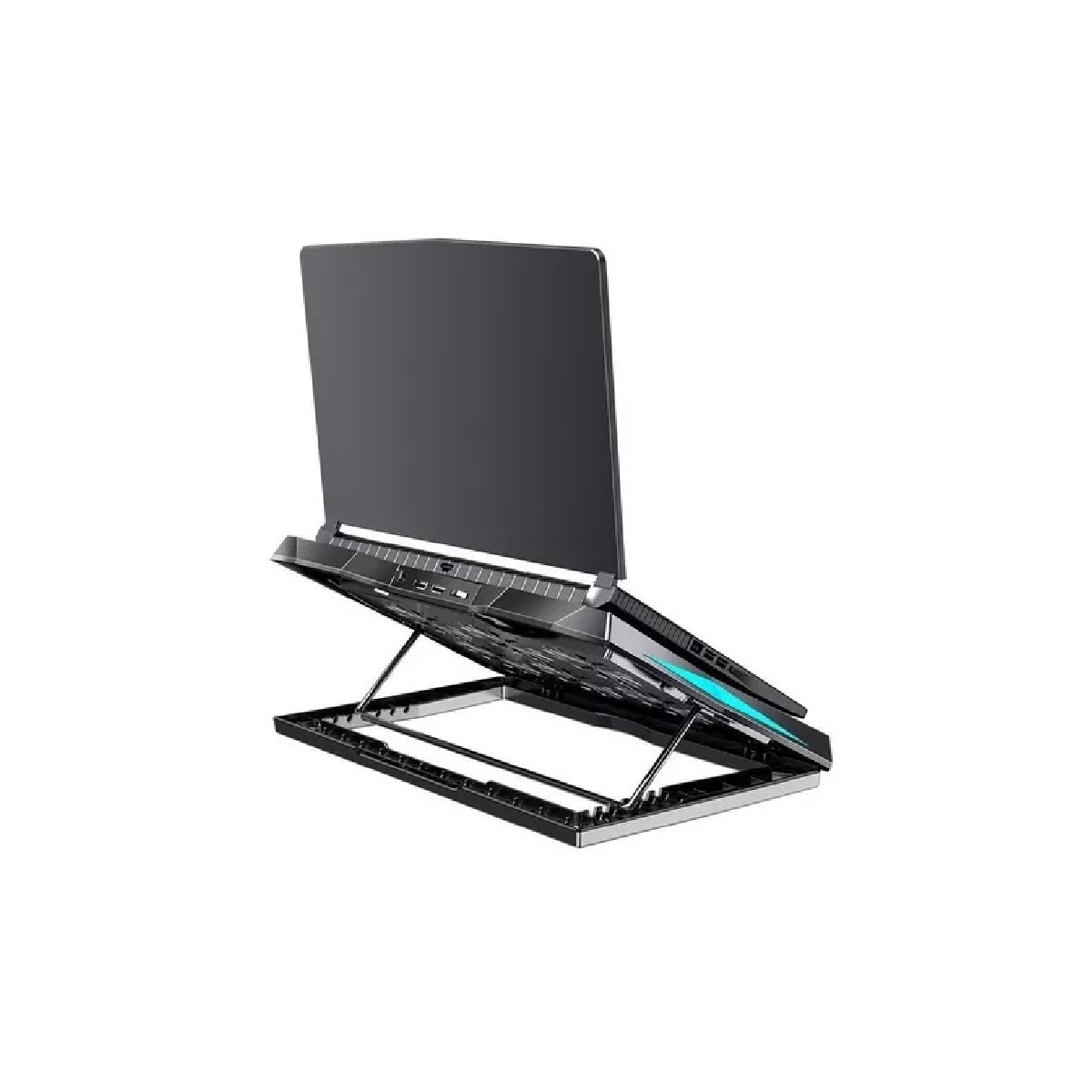 Base Soporte 14 A 17' Luz 6 Alturas 6 Fans Color Negro