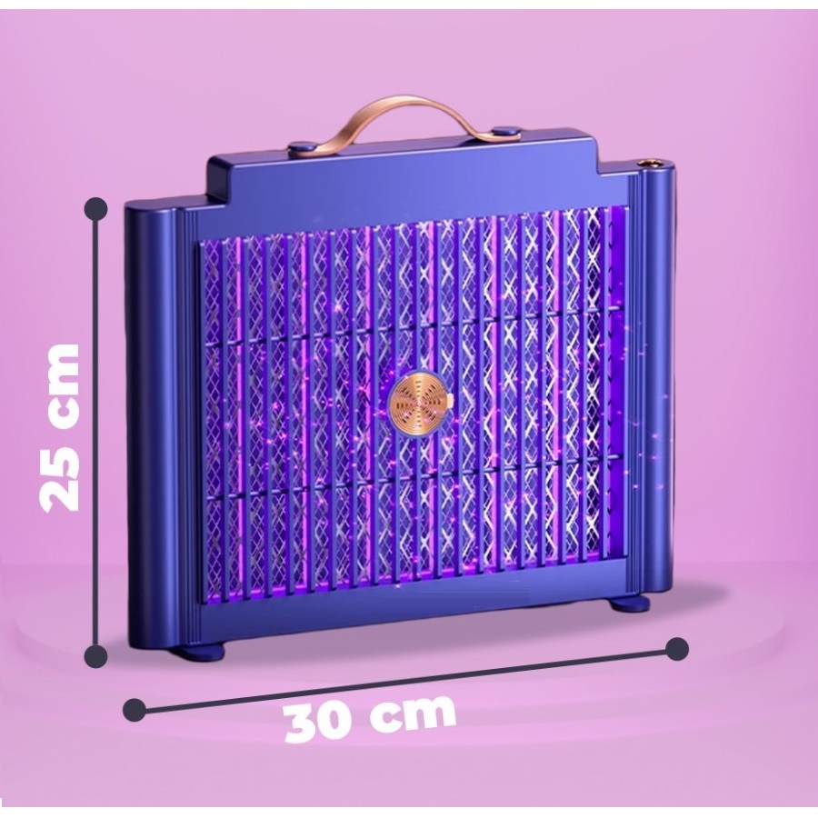 Lampara UV Trampa Mata Mosquitos Recargable Rectangular "zapper".