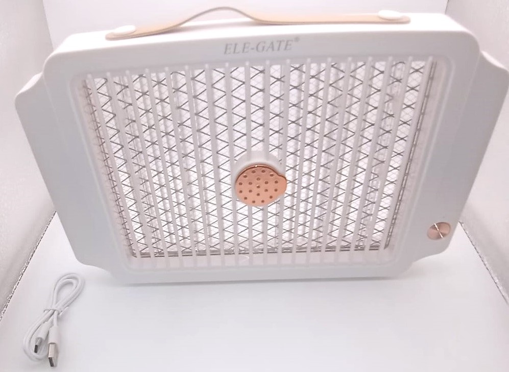 Lampara UV Trampa Mata Mosquitos Recargable Rectangular "zapper".