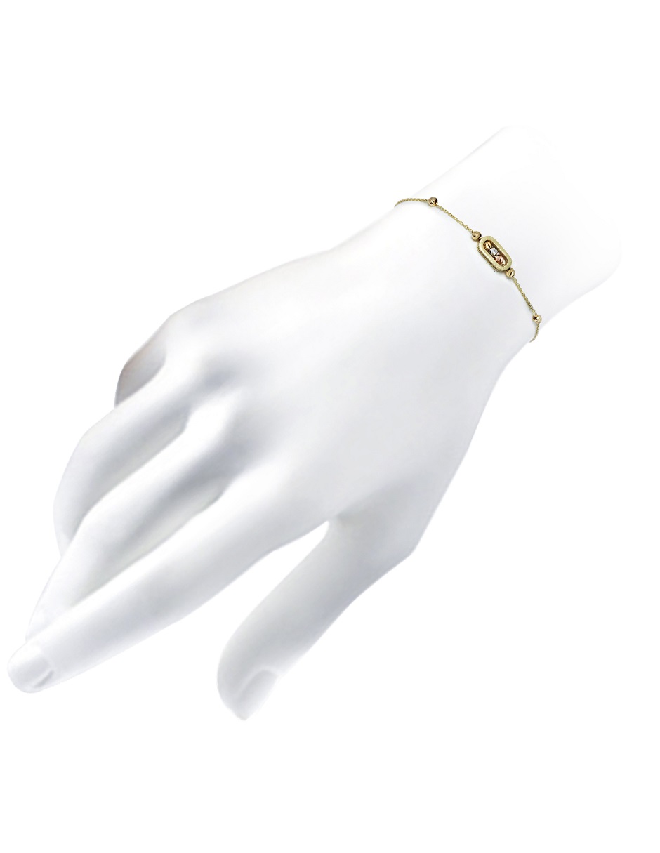 Pulsera Oro 14k Horoz Bolitas 18cm Oro Florentino 14k S1110