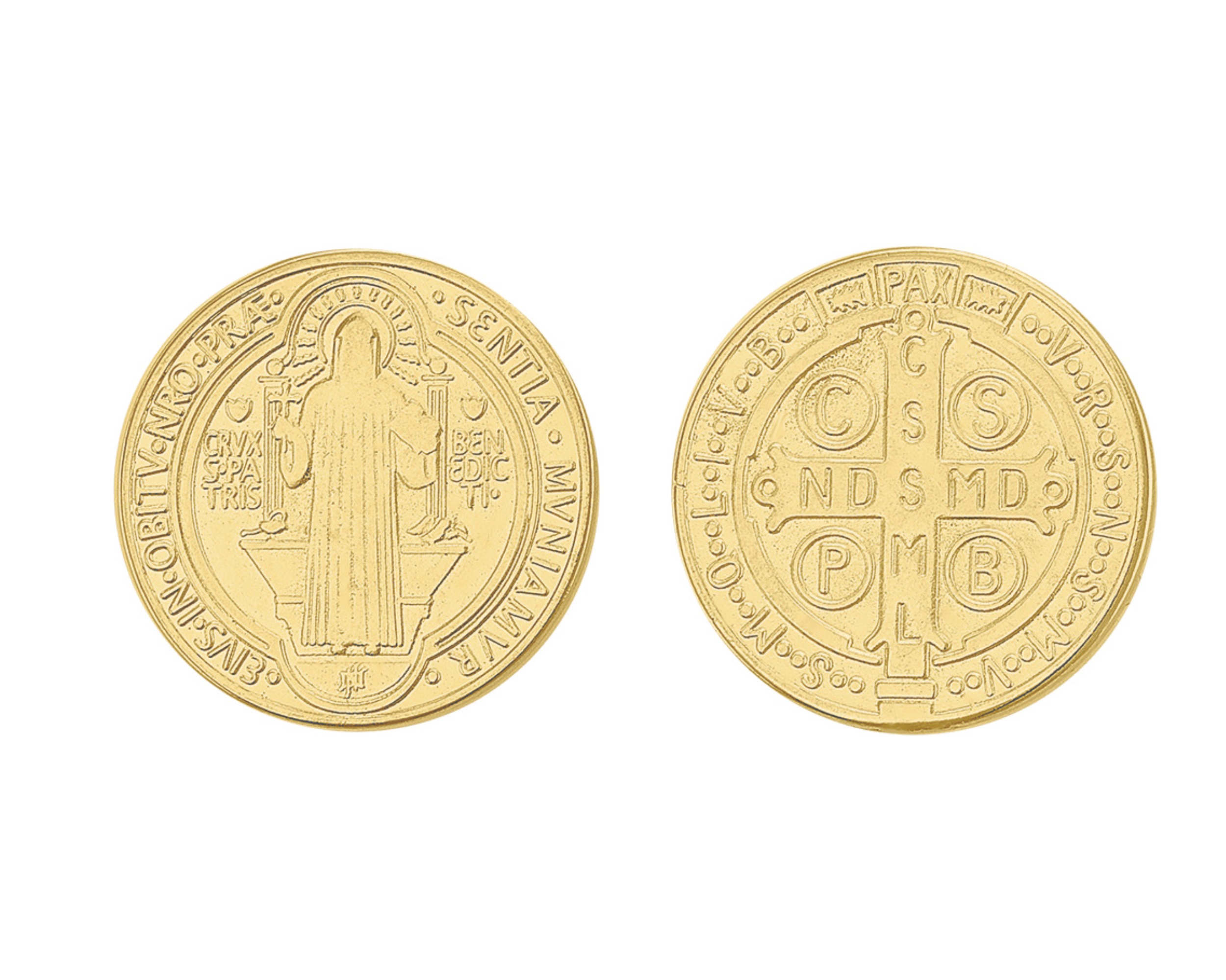 Arras Chapa de Oro 18K Horoz Matrimonio Moneda San Benito Florentino con cofre S406