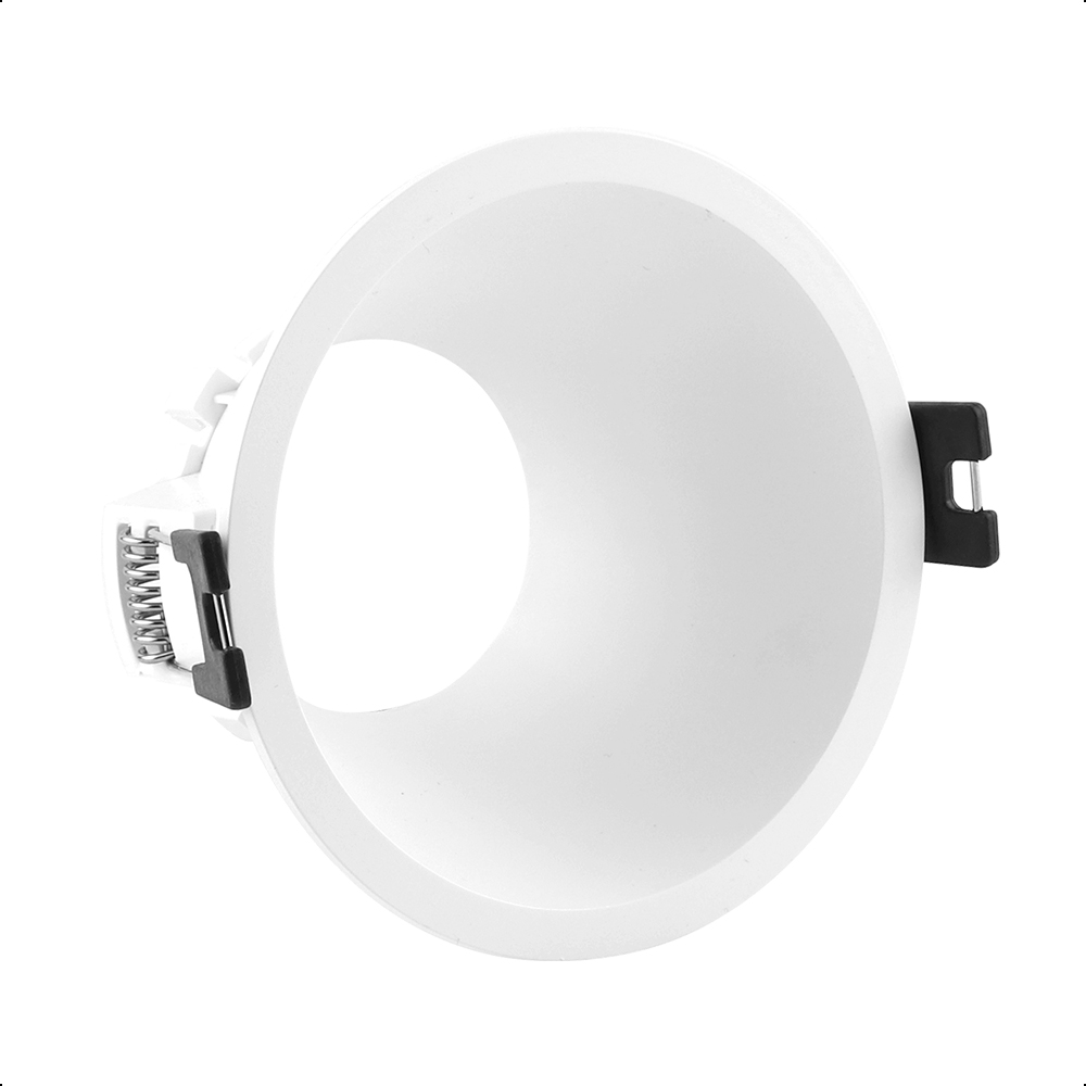 Portalámpara Empotrable Redondo Blanco Policarbonato ICON