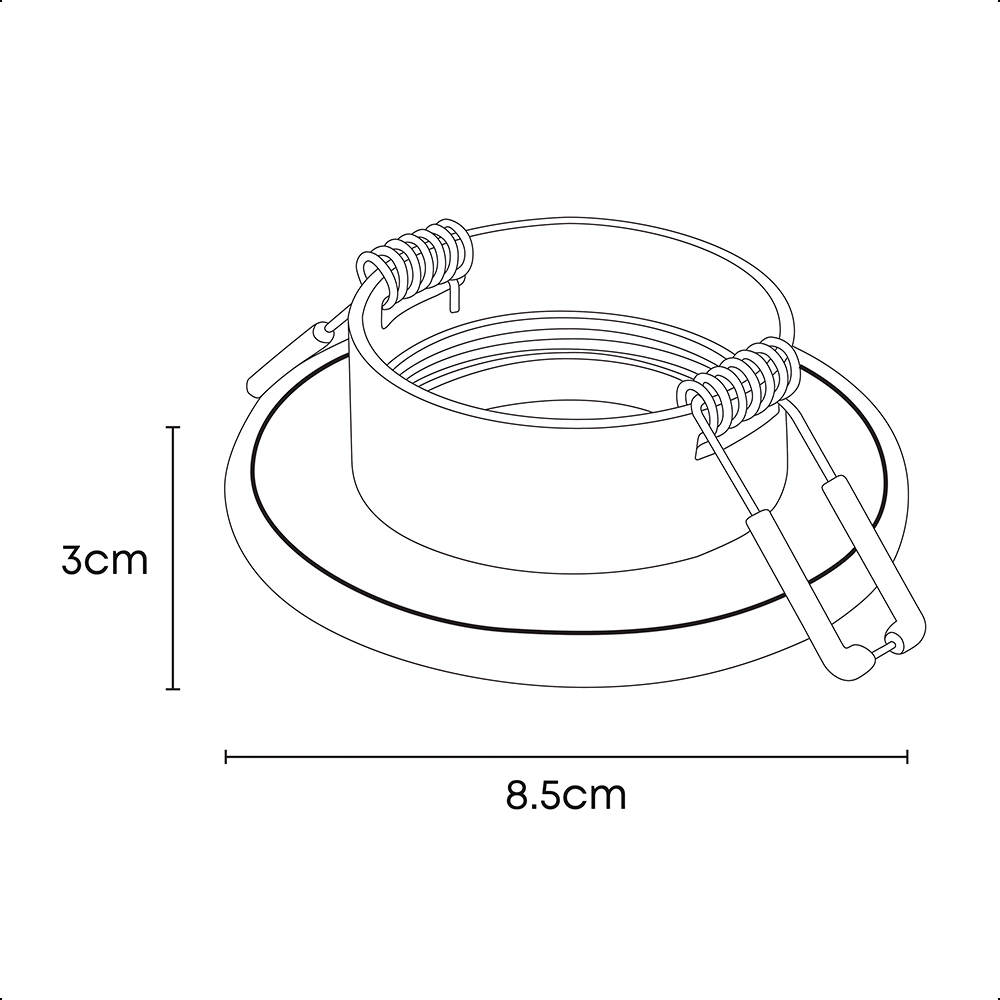 Portalámpara Empotrable Redondo Blanco Ip65 Con Base Gu10 ICON