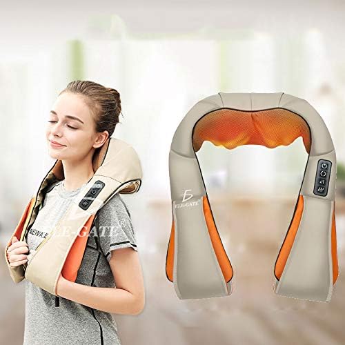 Masajeador de Cuello Espalda Hombro con Función De Calor para Aliviar el Dolor Muscular Ideal para Casa Oficina O Coche