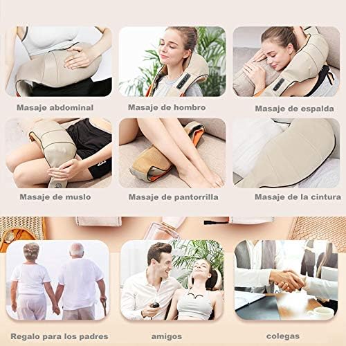 Masajeador de Cuello Espalda Hombro con Función De Calor para Aliviar el Dolor Muscular Ideal para Casa Oficina O Coche