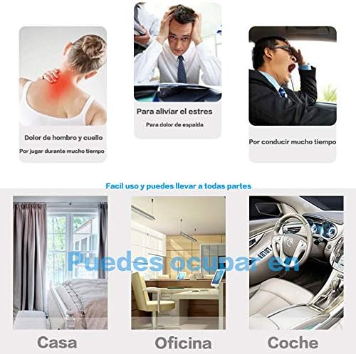 Masajeador de Cuello Espalda Hombro con Función De Calor para Aliviar el Dolor Muscular Ideal para Casa Oficina O Coche