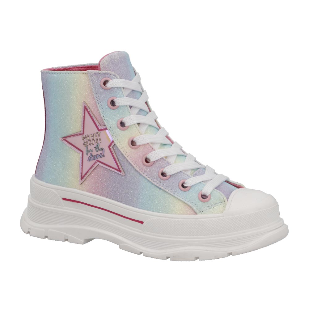 Tenis Bota de Niña N3887 Multicolor Compraymas Para Niña Talla 18 a 23 