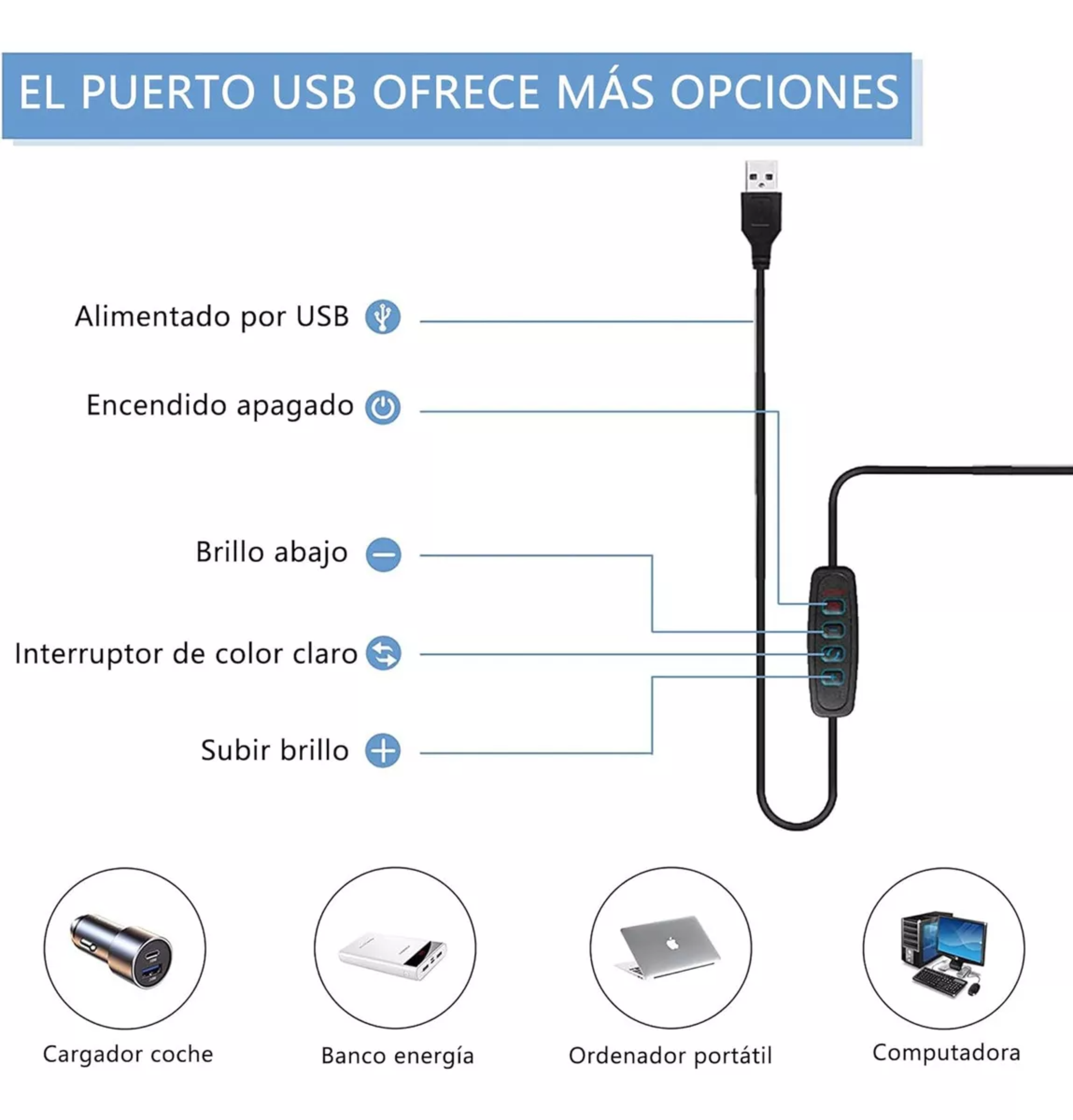Dapon Lámpara de Escritorio Led con Brazo Giratorio 360 grados oficina