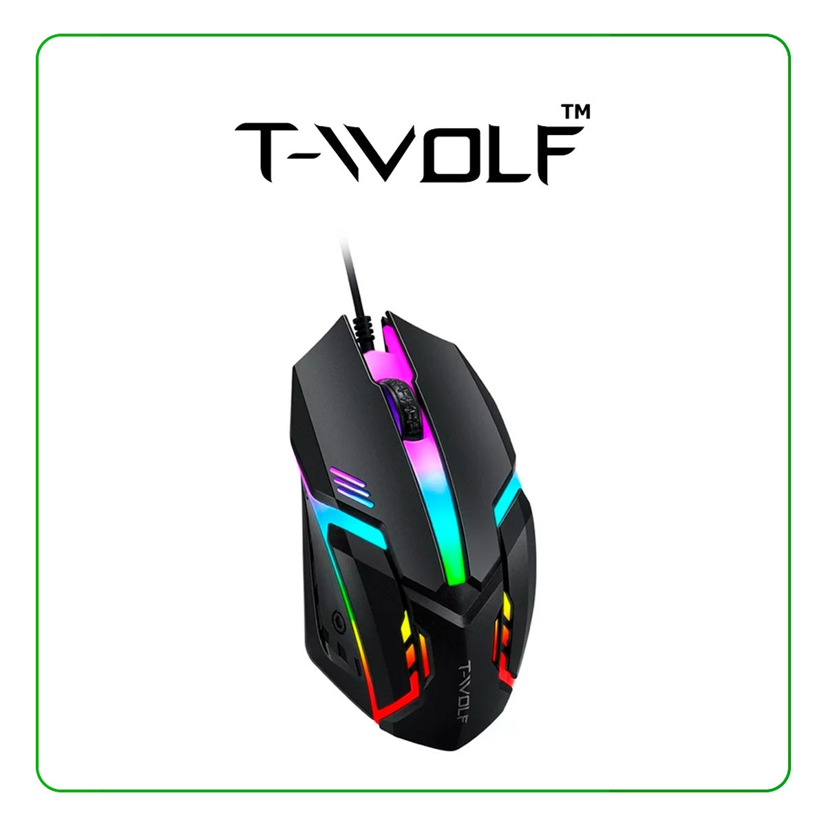 T-wolf Gaming Combo Tf200 Teclado + Mouse Retroiluminado Idioma Latinoamericano 