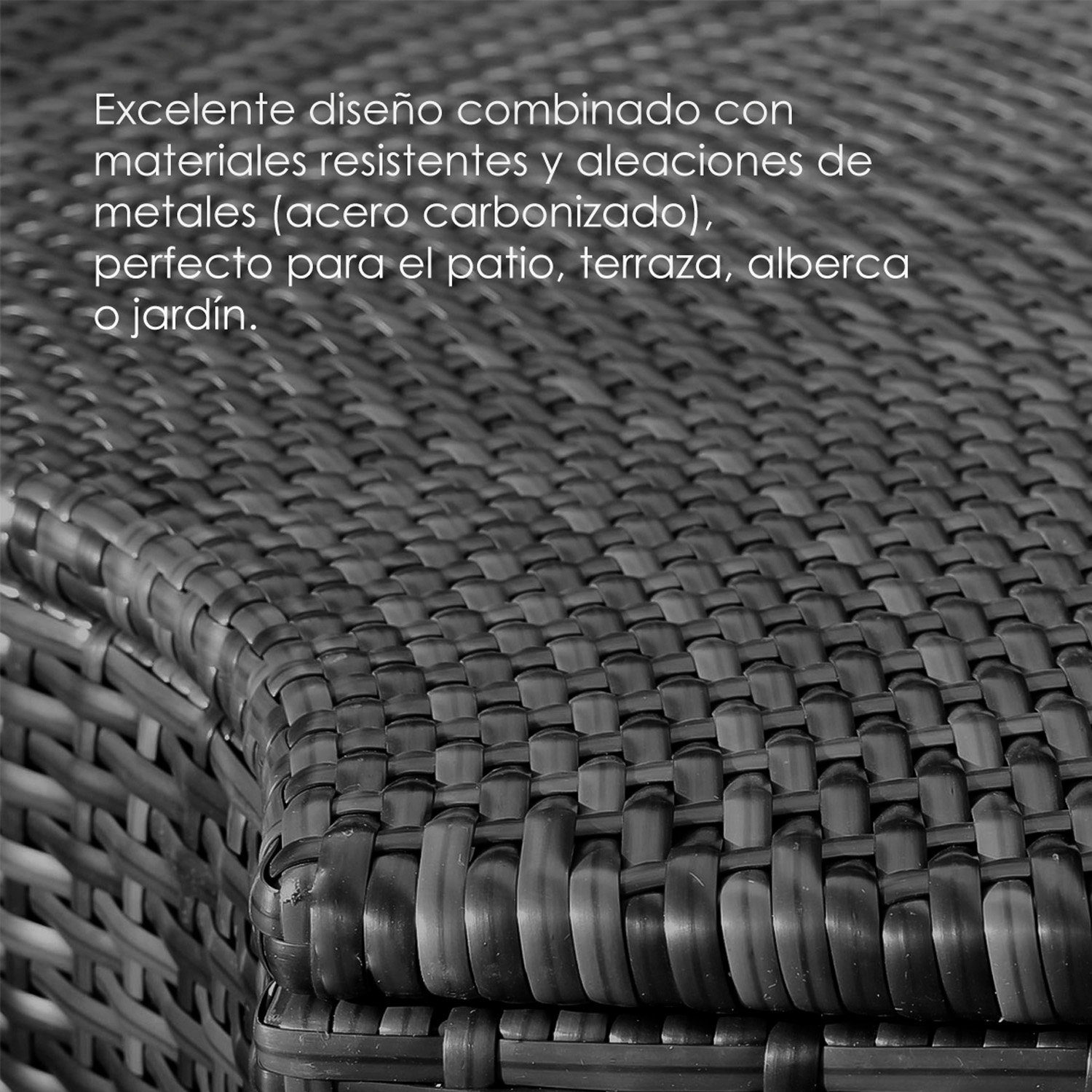 Ilios Innova Camastro Sala Jardín Lounge Mimbre con toldo retráctil | Cama para Exteriores | Cama impermeable para jardin