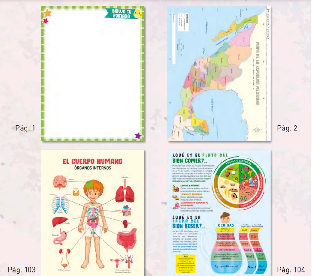 6 Cuadernos Cosido Profesional Mybook Multicolor Cuadro Grande 100 Hojas