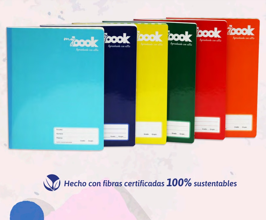 6 Cuadernos Cosido Profesional Mybook Multicolor Cuadro Grande 100 Hojas