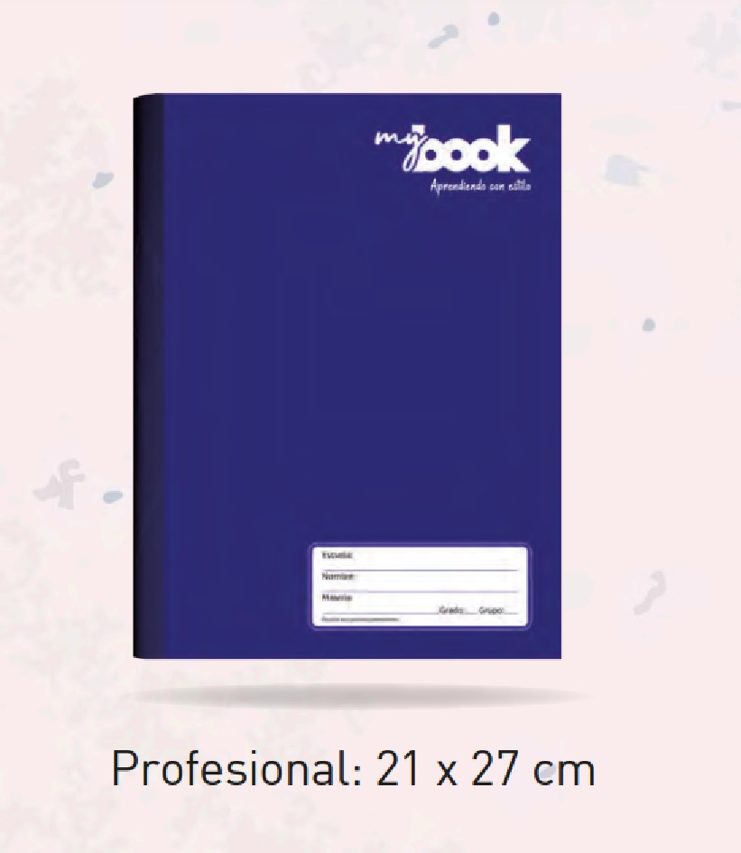 6 Cuadernos Cosido Profesional Mybook Multicolor Cuadro Grande 100 Hojas