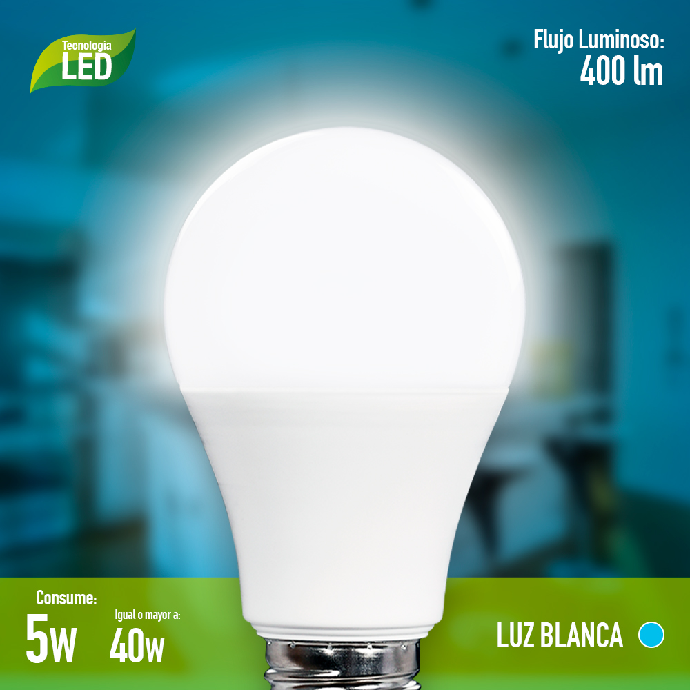 Foco Led 5W Luz Fría Ilumina 40W Eco ICON