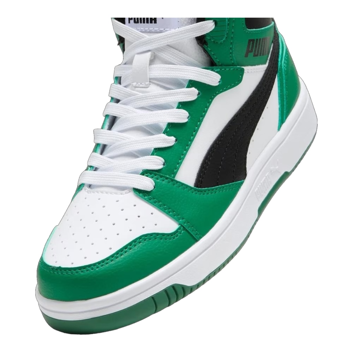 Green puma high tops best sale