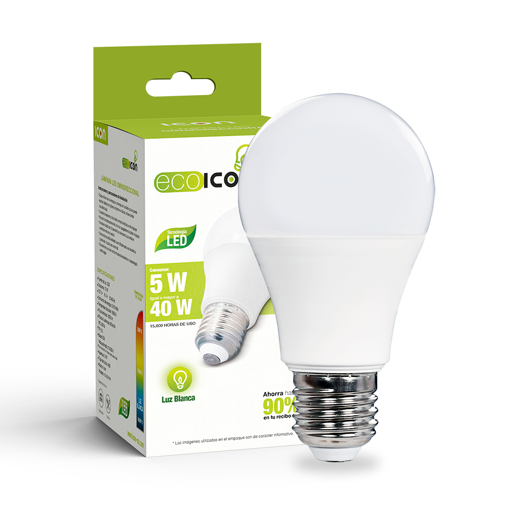 Foco Led 5W Luz Fría Ilumina 40W Eco ICON