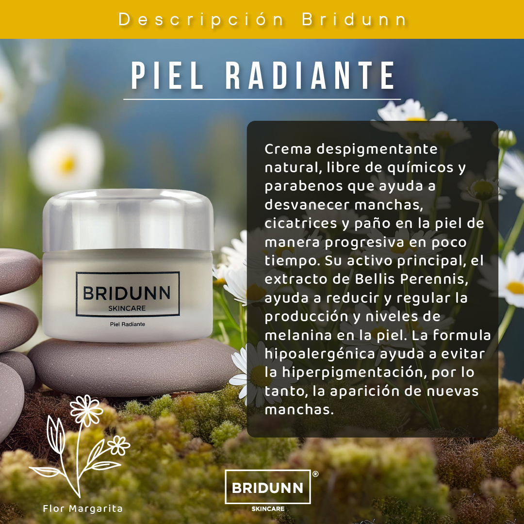 Crema Despigmentante Facial Aclaradora, Quita Manchas Y Paño Bridunn Skincare