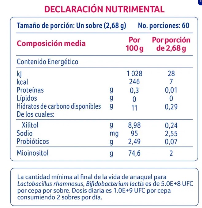 Nestlé G-Balance Myo-Inositol y Probióticos Suplemento Alimenticio 60 sobres