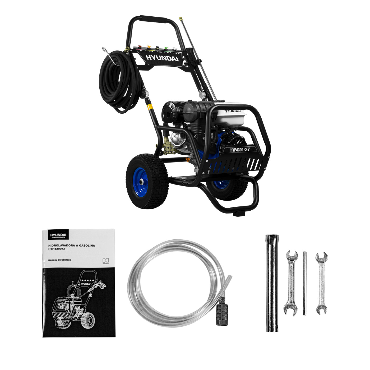 Hidrolavadora Hyundai Triplex 15 Hp 4200 Psi 289 Bar C/Base Abatible - HYP4300XT