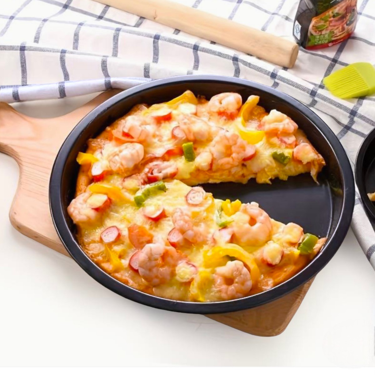 Set 3 Platos Molde Para Hornear Pizza Antiadherente
