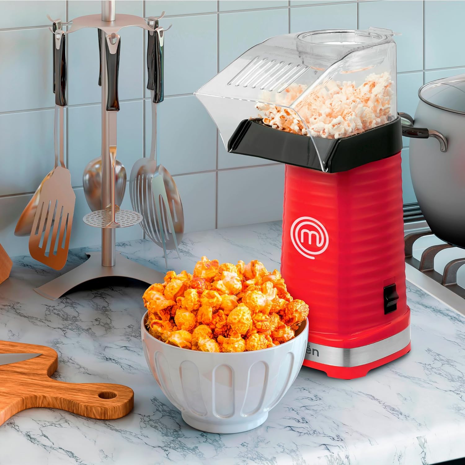 MasterChef Máquina de Palomitas de Aire Caliente con Capacidad de 80g - Modelo Hukën