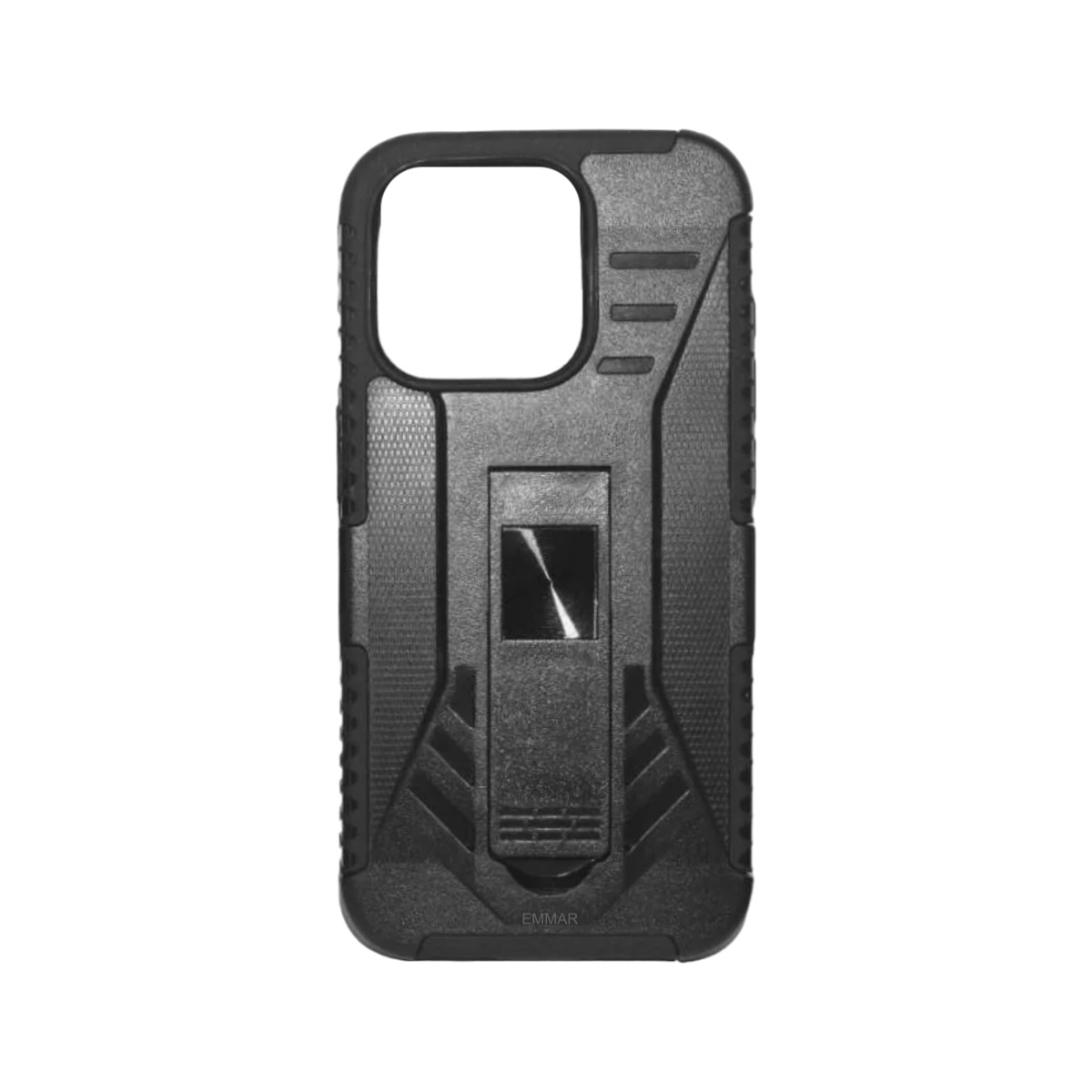 Funda Protector Uso Rudo con Blindaje Reforzado con Clip Compatible con iPhone 16 Plus Color Negro más Mica Gratis