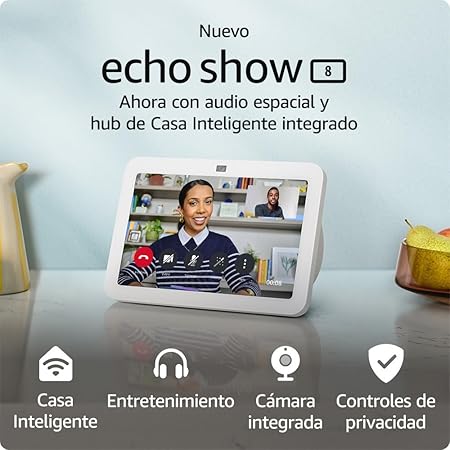 Amazon - Echo Show 8 (3rd Generation) 8-inch Smart Display with Alexa - Glacier White