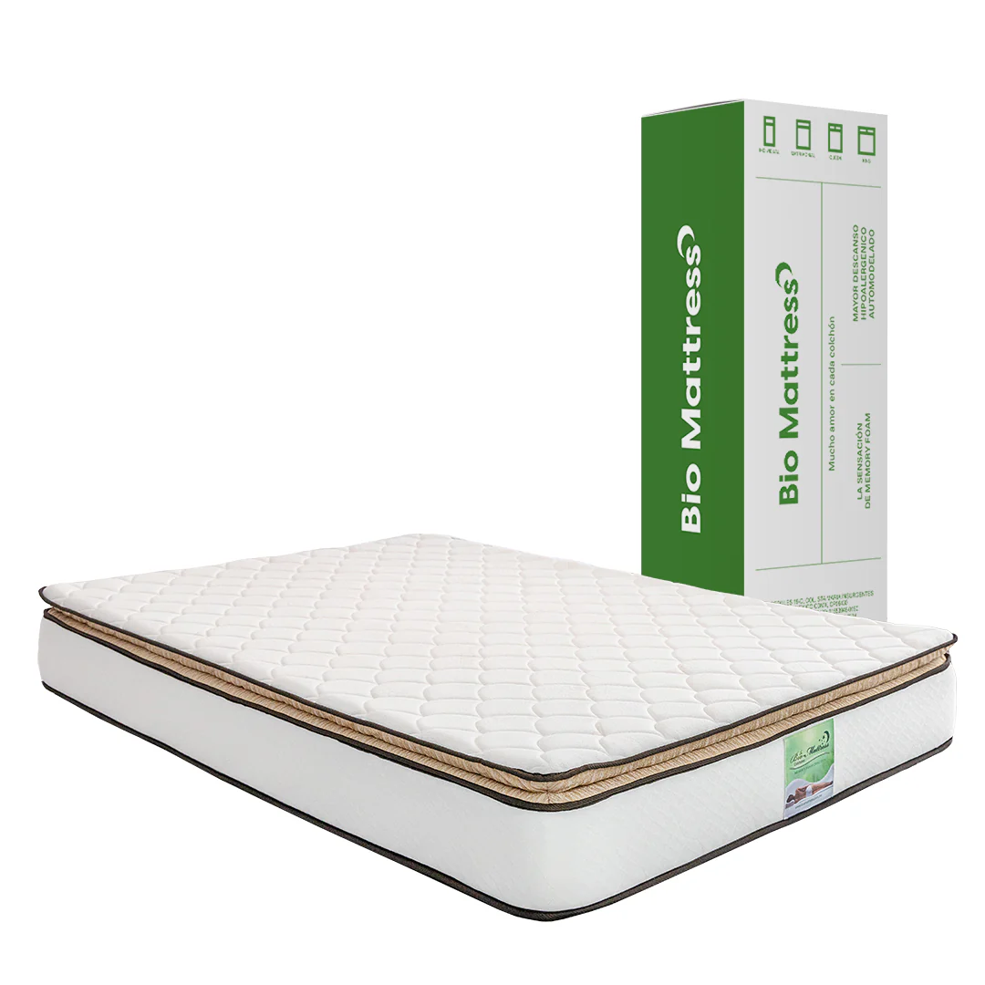 Bio Mattress Colchón Bio Cotton. Confort y frescura. Antiácaros, Hipoalergénico. Tecnología Therapeutic Foam que se adapta a tu cuerpo. Colchón de espuma (King).