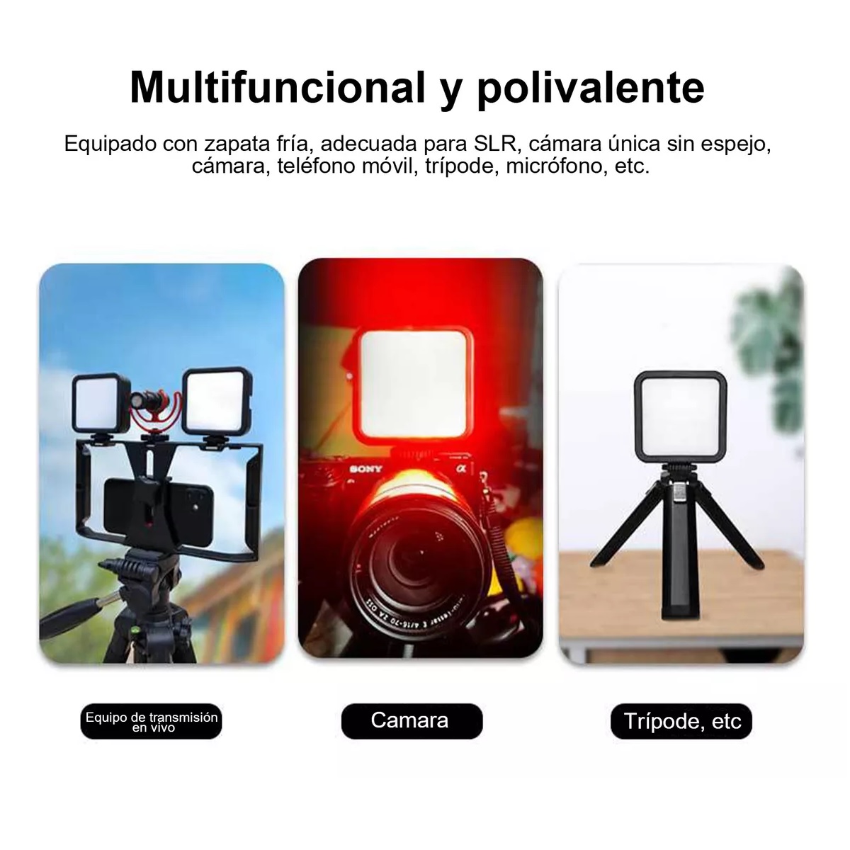 Luz De Vídeo Portátil Luz Rgb Relleno 2500k-9000k Con Trípode