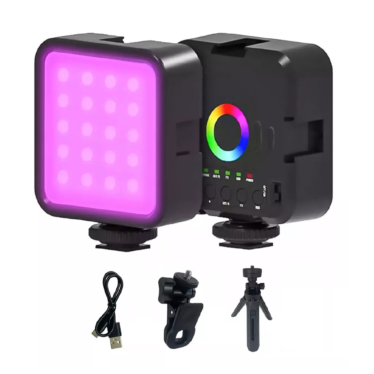 Luz De Vídeo Portátil Luz Rgb Relleno 2500k-9000k Con Trípode