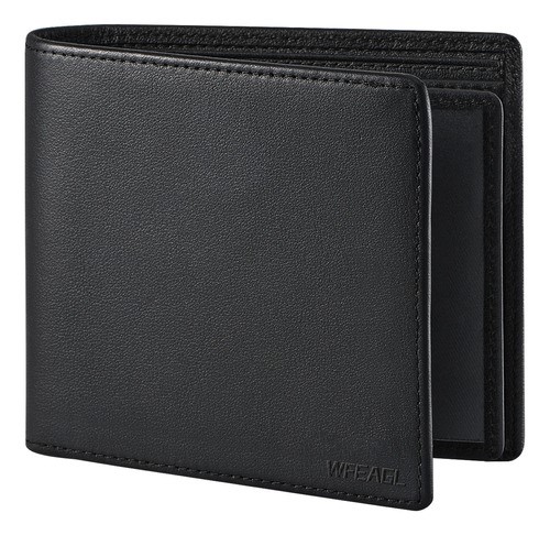 Cartera Para Hombre Billetera Genuina Monederos NEGRO